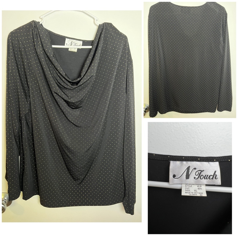 Polka dot long sleeve blouse